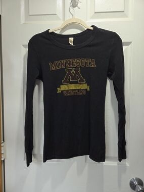 Vintage Black Minnesota Wrestling Long Sleeve Tee